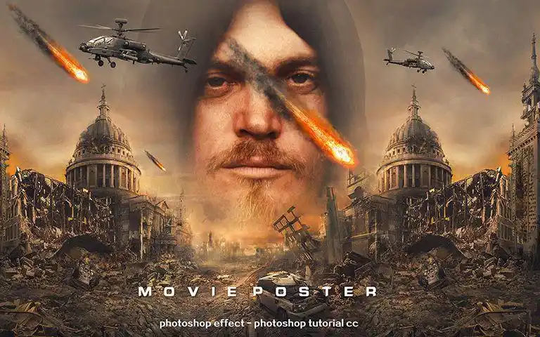 ps战火电影海报设计