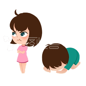 图怪兽与纳粹元素七夕情人节情侣生气哄老婆表情包