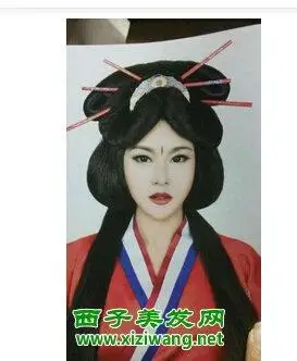 古代发型之流云髻发型图片