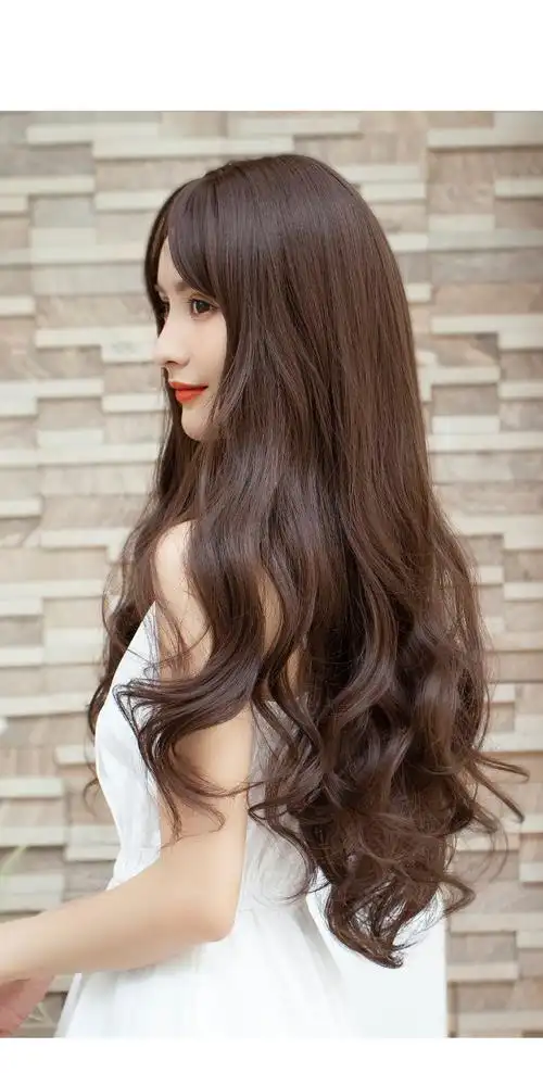 2022全新大波浪假发时尚女中长发卷发头套韩式全头套波浪发套板栗色