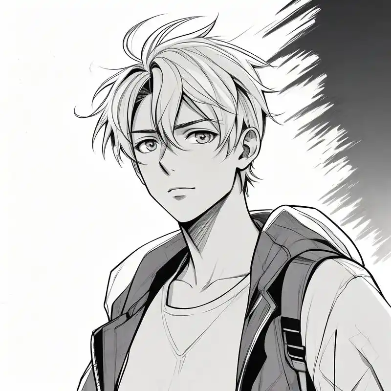 96线稿动漫男生头像大赏90 今天给大家带来一组超级炫酷的线稿