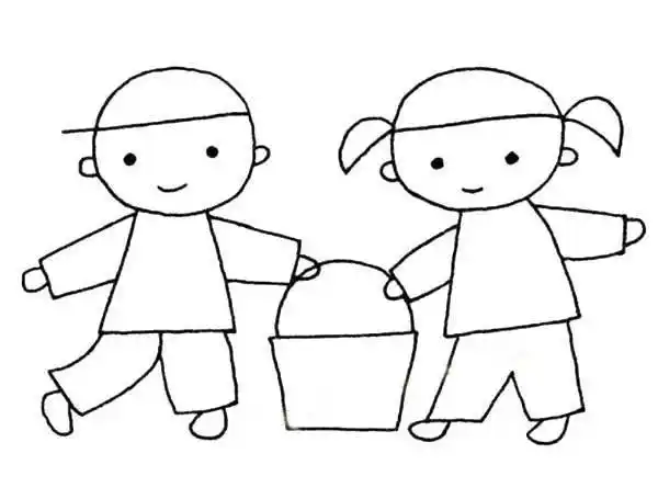 小朋友简笔画 小朋友简笔画男孩女孩