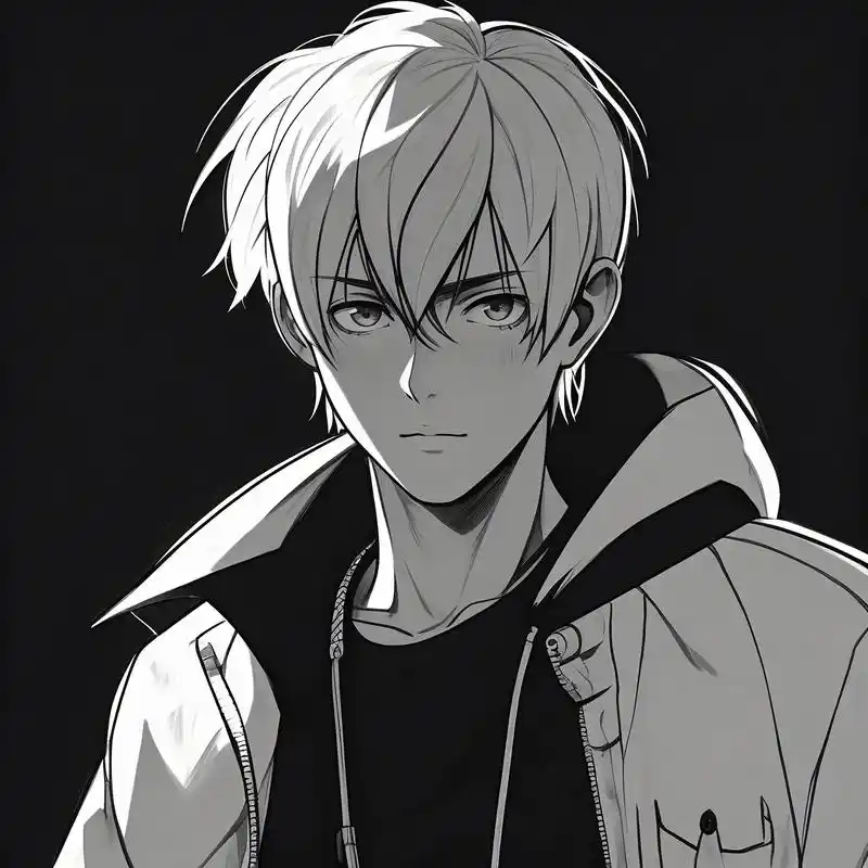 黑白素描男生头像92高冷帅气 谁能拒绝这种痞帅风格的男生头像呢?