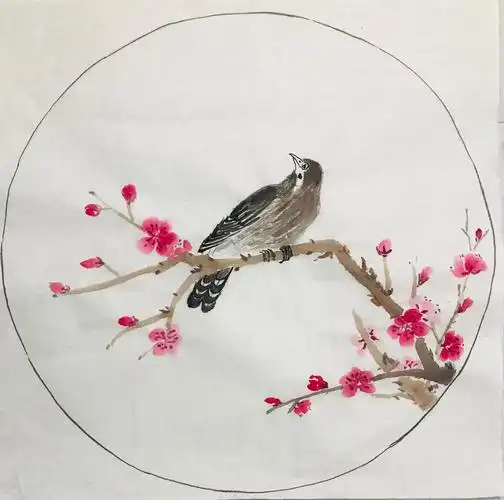 《两朵杏花雨润春》