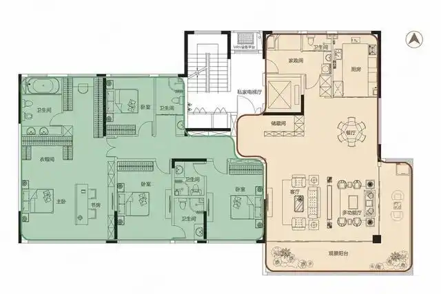 300平米大平层如何体现极致的居住舒适感