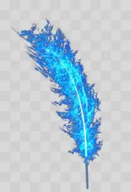 蓝色羽毛火焰