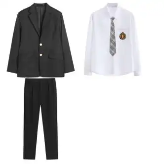 装校服dk套装高中学生初中毕业运动会班服青少年夹克初中高中生 男黑