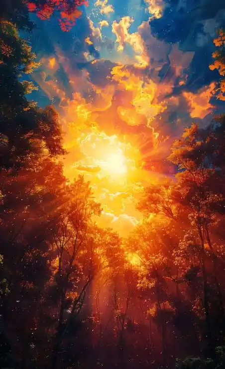 云朵,下雨的天气卡通美图手机壁纸图片挂满红色灯笼的古街小巷唯美