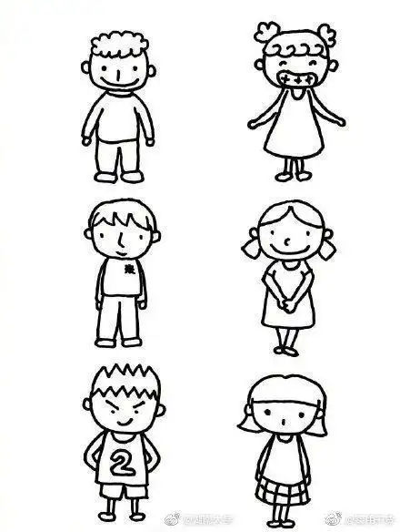 可爱小人简笔画可爱人物简笔画