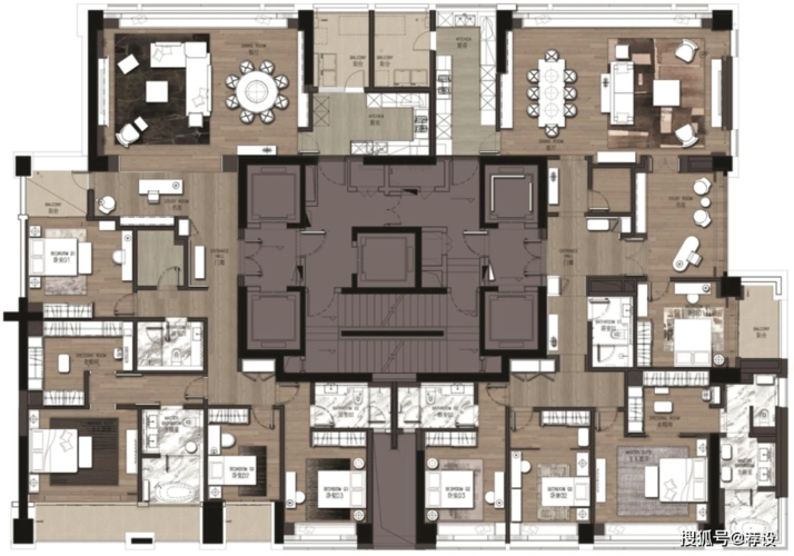 色彩玩家安奥拉,玩转天元 330平大平层超级豪宅顶层艺术