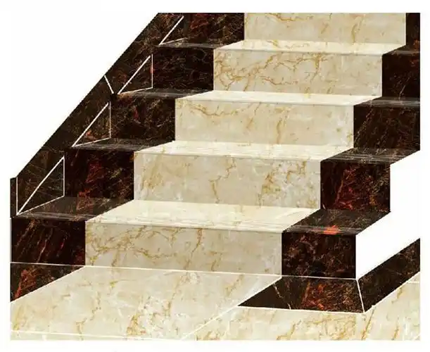 陶家将 1米 一体式楼梯踏步地板砖防滑梯级台阶砖 黄根玉 世纪裂石