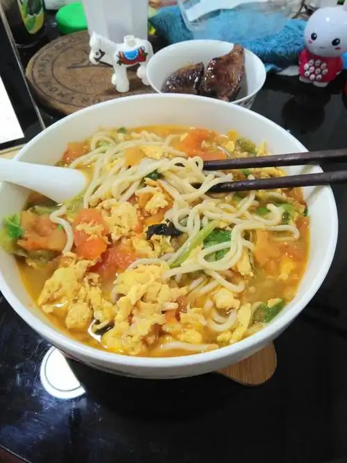 吃货果吃啊吃a做的超级入味好吃的番茄鸡蛋面