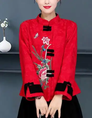 hsz婚庆礼服妈妈装新款唐装女过年旗袍小袄中结婚本命年女衣服中老年