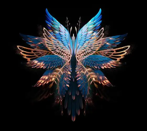 华为mate xs炫酷对称金属翅膀壁纸,高清图片,简约-纯色壁纸