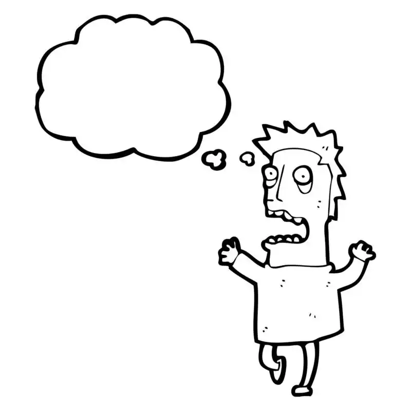 害怕的人,矢量, 卡通吓坏了的人,在白色背景上