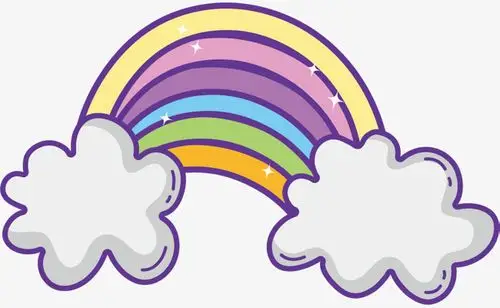 卡通彩虹矢量图下载