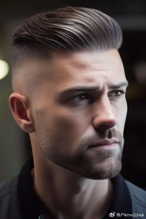 男人过了40岁,两侧铲短发型,焕发时尚新魅力