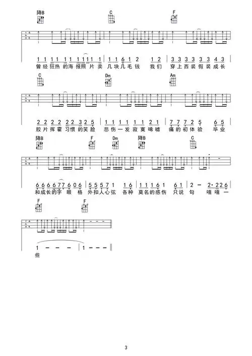 《北京东路的日子》_高清吉他谱