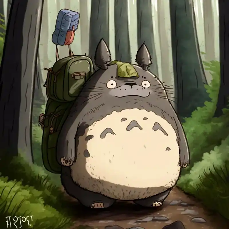 插画 #ai绘画 #龙猫  - 抖音