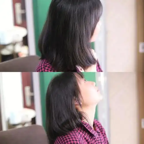 最近又剪了个比较满意的内扣短发