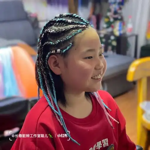 超级适合小朋友们的半头贴头辫长春脏辫