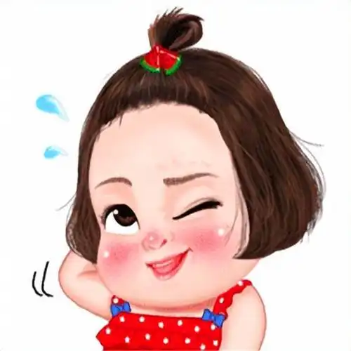 手绘小女孩头像萌可爱卡通图片 胖乎乎的太可爱了_萌娃头像_头像屋