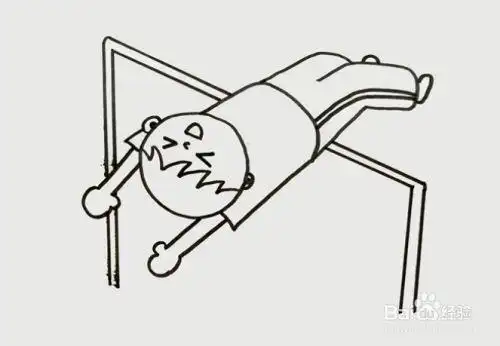 跳高运动简图怎么画