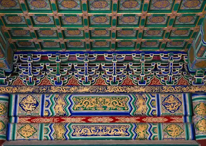 古建彩绘图片中国建筑寺庙彩绘古建筑宫殿建筑彩绘图案彩绘图案