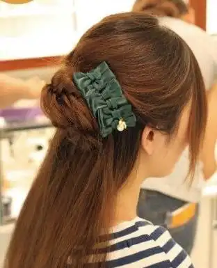 韩式蓬松甜美丸子头编发盘发 - 七丽女性网