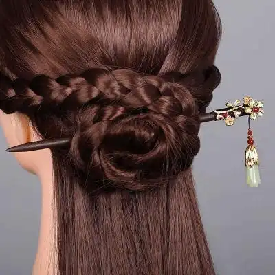 发籫头钗古风宫廷葡萄藤发簪盘发棒韩式头饰简单日式木簪子0人付款19