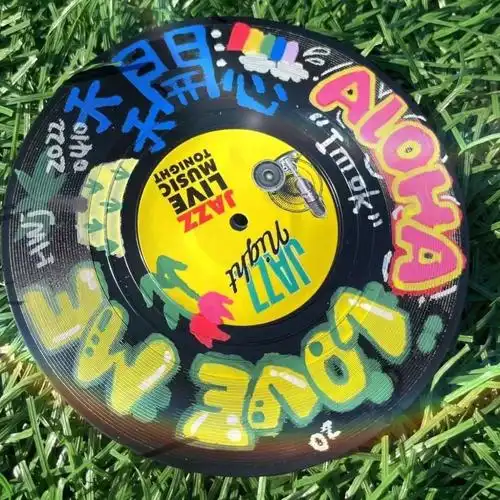 右客diy手工自制仿真黑胶唱片送男女生日礼物涂鸦创意个性装饰墙面