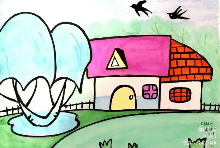 春景简笔画彩色