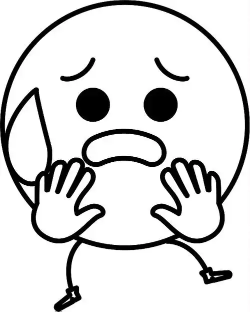 害怕的表情符号脸字符图标图片下载