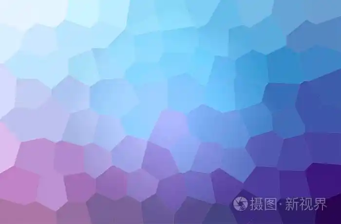 蓝色和紫色大六边形水平背景数字生成插图