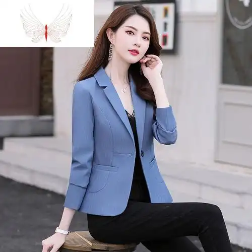 小西装女外套2020新款春秋韩版时尚气质休闲女士上衣长袖西服短款