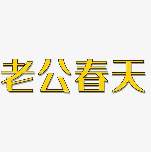 老公春天经典雅黑装饰艺术字