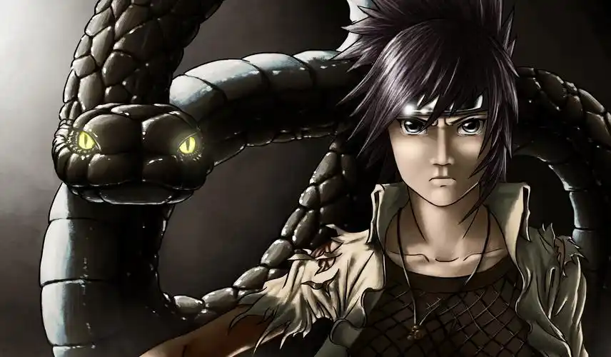 动漫动漫本子火影忍者疾风传漫画自然动物蛇艺术设计数码发光的眼睛