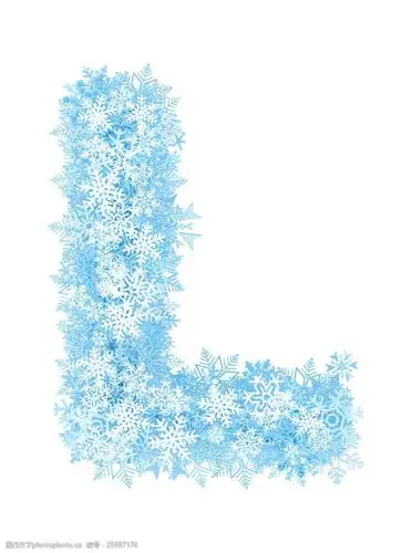 雪花组成的字母l图片