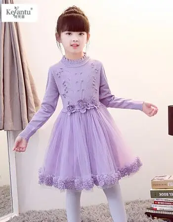 三四五六七十岁小学生小女孩穿的公主裙子 紫色 80cm(150cm(标准码))