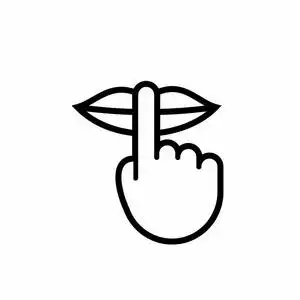 的白种人的巫婆小孩举行的双唇,食指要保持沉默请保持沉默保持安静,请