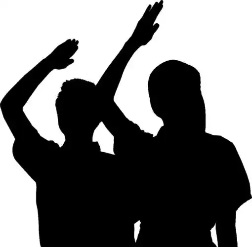 少先队敬礼黑白图案