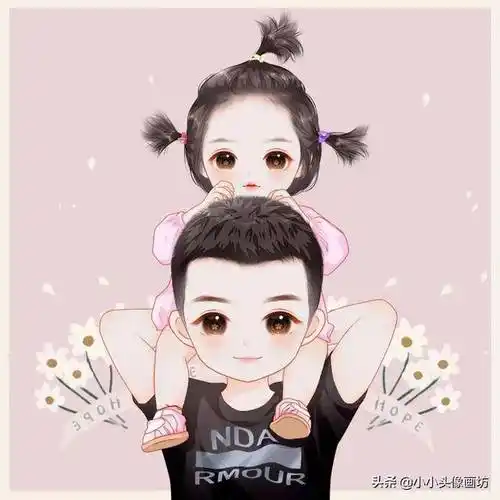 你的头像该换了,2021幸福美满的真人卡通全家福头像,温馨又好看