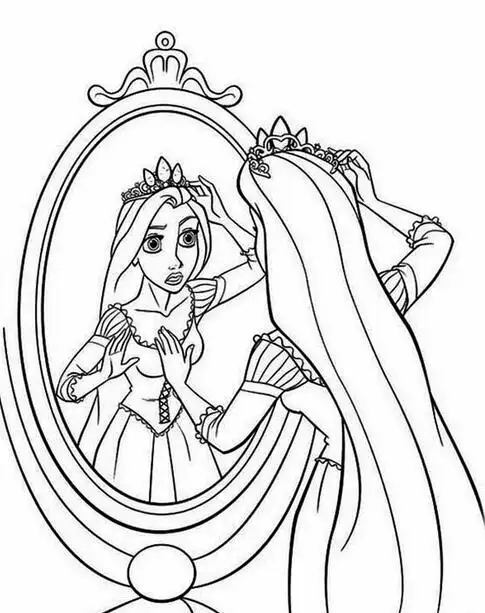 迪士尼卡通人物简笔画图片大全_长发公主乐佩