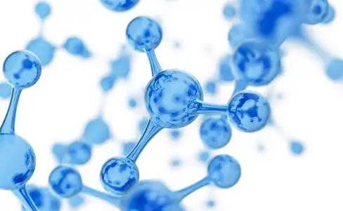 抽象水分子设计.原子.旗帜或传单的抽象水背景.科学或医学背景.