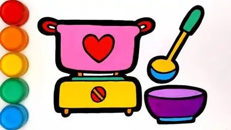 厨房用具简笔画