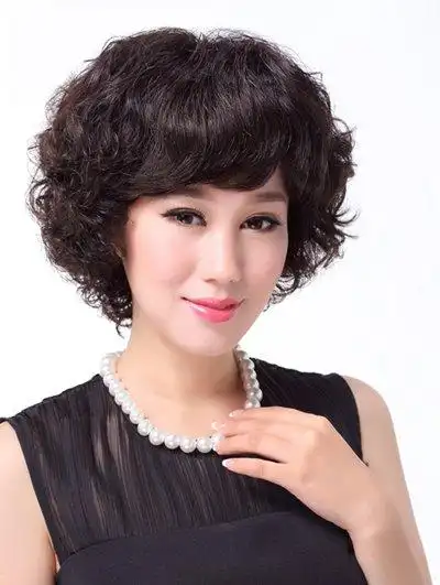 老年人短发电发发型中老年妇女短烫发发型2