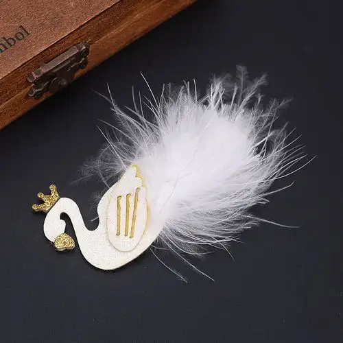 儿童头饰韩式女童手工发饰发夹发箍公主天鹅发夹女孩发饰演出发夹