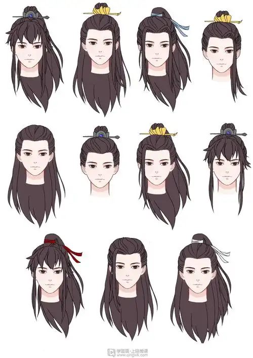 古风男性的发型设计