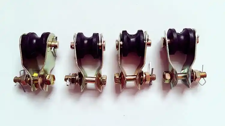 客厅工业电风扇吊扇配件吊杆安装组件滑轮吊夹结构胶轮【图片 价格