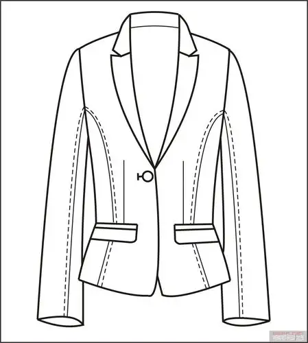 cd画的西装平面款式图原创每日更新
